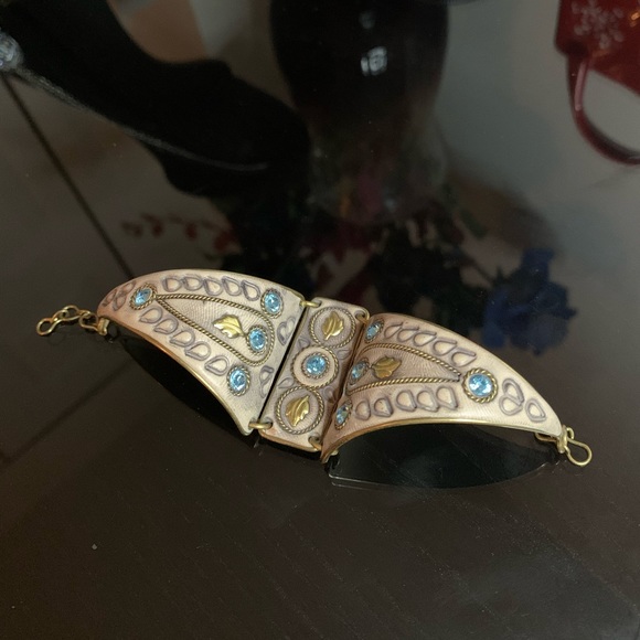 Vintage bracelet with blue diamonds💎 - Picture 4 of 7